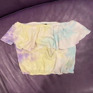 Sleeveless Tie-dye Crop Top